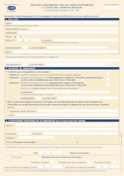 demande listes electorales